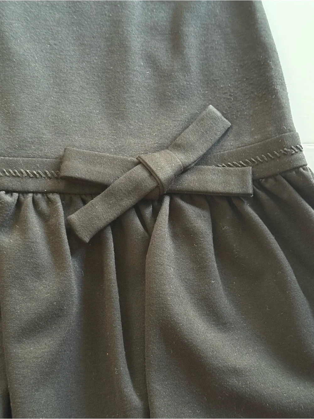 Kate Spade Dress Boat Neck Drop Waist Bow Detail Black Ponte LBD Sz 2 Cocktail